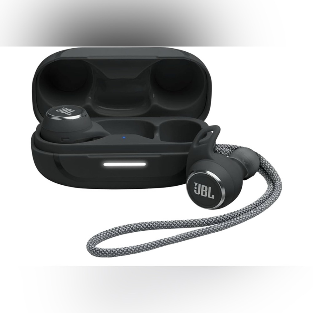 JBL WIRELESS REFLECT BLUETOOTH EARBUDS EARPHONES HEADSET SOUND MUSIC BLACK STERO